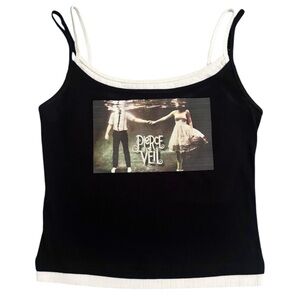 Handmade Reworked Pierce the Veil graphic tank top